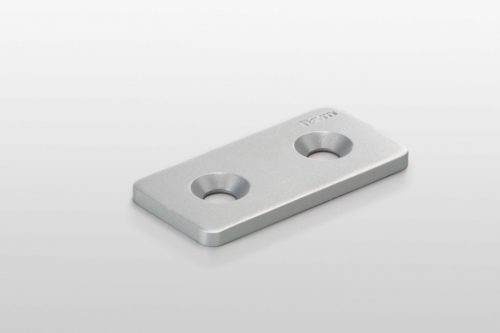 Bracket 8 80x40 flat St, white aluminum, similar to RAL 9006 - 0.0.692.16