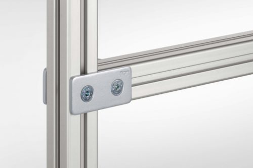 Bracket 8 80x40 flat St, white aluminum, similar to RAL 9006 - 0.0.692.16