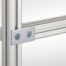 Bracket 8 80x40 flat St, white aluminum, similar to RAL 9006 - 0.0.692.16