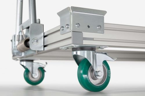 Castor D125 PU swivel with double-brake 140x110 - 0.0.697.76