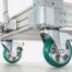 Castor D160 PU swivel with double-brake 140x110 - 0.0.697.81