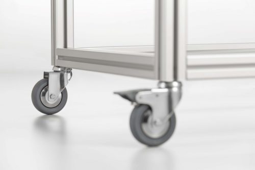 Castor D80 swivel, stainless