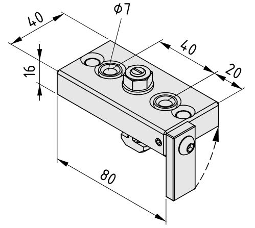 Drilling Jig 8, small, Standard Connection 8 - 0.0.026.09