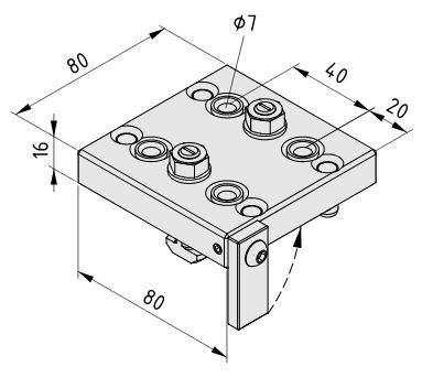 Drilling Jig 8, large, Standard Connection 8 - 0.0.026.19