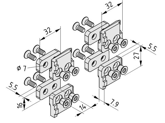 Sliding-Door Guide Set 8 - 0.0.406.66