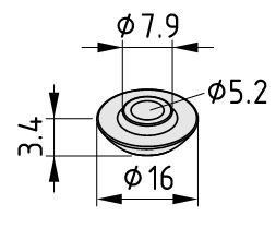 Locating Washer 8 D5, bright zinc-plated - 0.0.444.42