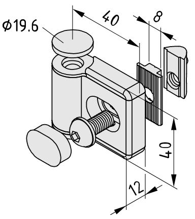 Hinge Leaf 8 40x40 - 0.0.483.60