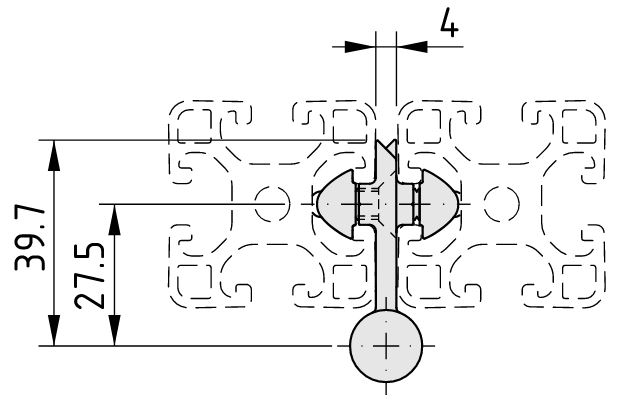 Hinge 8 Al PP4, light duty - 0.0.488.94