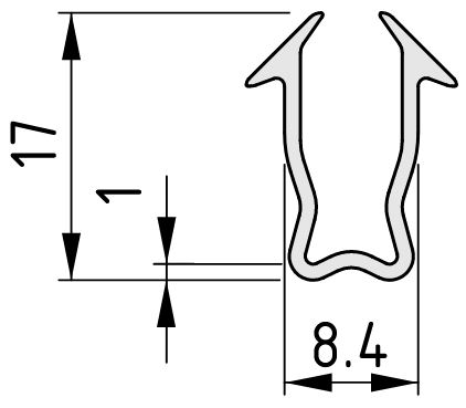 Double-Lip Seal 8 4-6mm, black - 0.0.495.08