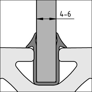 Double-Lip Seal 8 4-6mm, black - 0.0.495.08