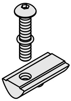 T-Slot Slider 8 80x40, Fastening Set Floating Bearing - 0.0.619.53