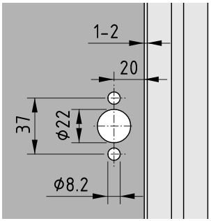 Locking System 8, Cylinder Lock with escutcheon, left-hand application - 0.0.619.63