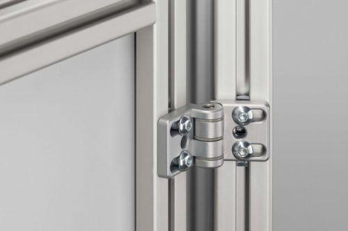 Hinge 8 40 Zn, white aluminum, similar to RAL 9006 - 0.0.630.94