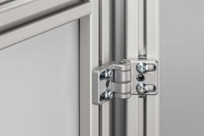 Hinge 8 40 Zn, white aluminum, similar to RAL 9006 - 0.0.630.94