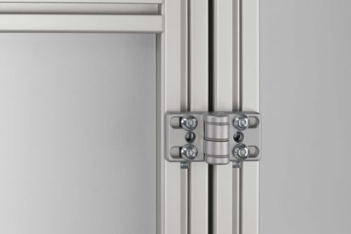 Hinge 8 40 Zn, white aluminum, similar to RAL 9006 - 0.0.630.94