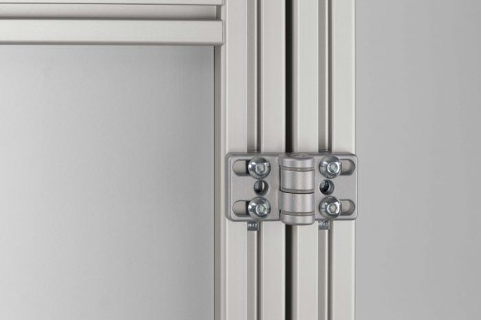 Hinge 8 40 Zn, white aluminum, similar to RAL 9006 - 0.0.630.94