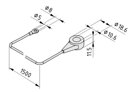 ESD Connection Cable DK10 - Ring Connector 5 mm - 0.0.636.84