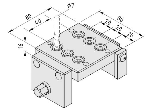 Drilling Jig 8 80, Standard Fastener 8 - 0.0.642.72