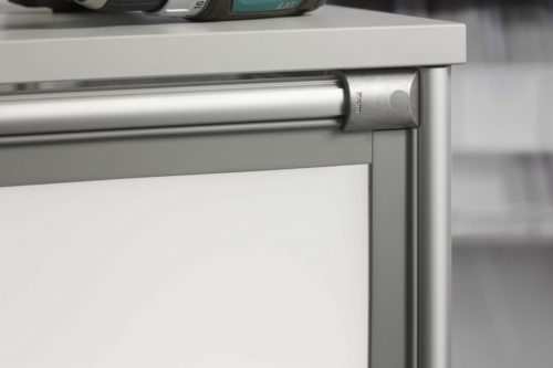 Panel-Fixing Profile D30 3-5mm, grey similar to RAL 7042 - 0.0.649.29