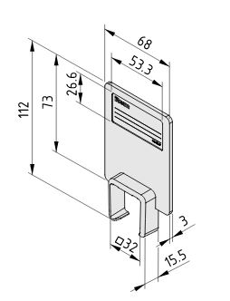 Label Backplate, Hook and Holder System, black - 0.0.654.54
