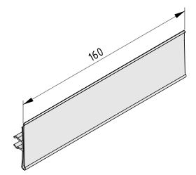 Label Profile 8 40 E-160, grey/transparent - 0.0.654.59