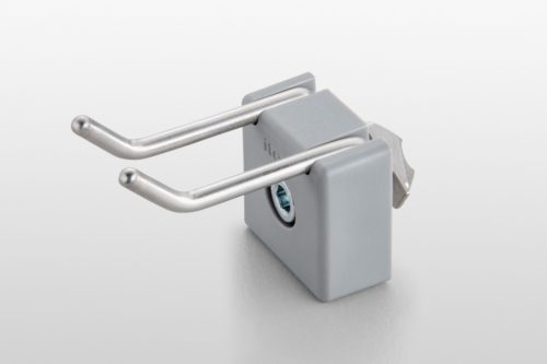 Double Hook 8 40x20, grey similar to RAL 7042 - 0.0.697.98