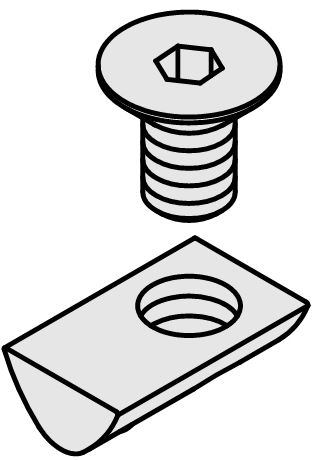 Fastening Set 8 for Angle Bracket 8 40 / Bracket 8 40 flat - 0.0.350.17