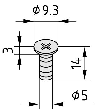 Fastening Screw 8 5x14, black - 0.0.427.08