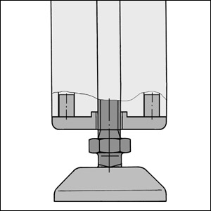 Foot Cap 8 40x40 light, black - 0.0.473.03