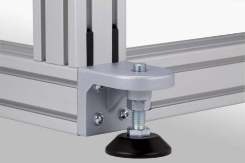 Foot Mounting Bracket 8 D80, white aluminum, similar to RAL 9006 - 0.0.612.01
