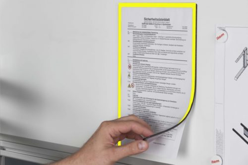 Notice Holder A4, magnetic, yellow - 0.0.636.61