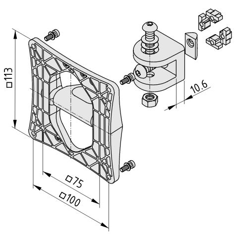 Monitor Mounting Joint 8 VESA 75-100 - 0.0.653.42