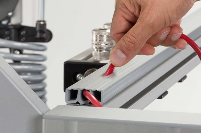 Cable Guide Profile 8 40x16, grey similar to RAL 7042 - 0.0.654.44