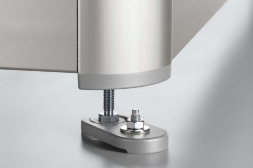 Foot Clamp D60, white aluminum, similar to RAL 9006 - 0.0.660.83