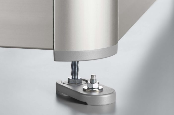 Foot Clamp D60, white aluminum, similar to RAL 9006 - 0.0.660.83