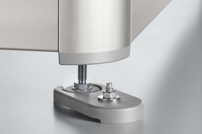 Foot Clamp D80, white aluminum, similar to RAL 9006 - 0.0.660.84