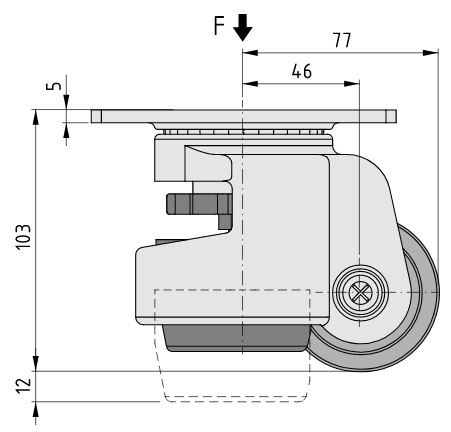 Jacking Castor D62 120x120 - 0.0.667.44