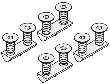 Fastening Set for Corner Deflector Guard 8 St 160x160x80 - 0.0.673.11