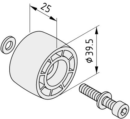Roller D39.5-25 - 0.0.673.55