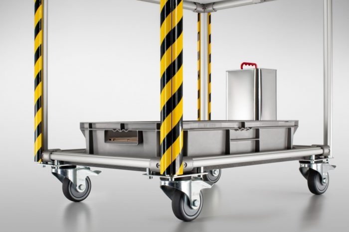 Warning and Protective Profile D30 R28-90°, yellow, similar to RAL 1023 - 0.0.675.25