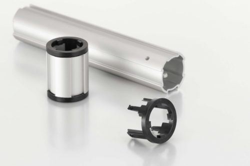 Plain Bearing Sleeve D40/D30 ESD with anti-torsion feature, black similar to RAL 9005 - 0.0.676.03