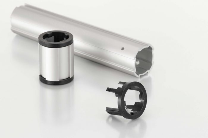Plain Bearing Sleeve D40/D30 ESD with anti-torsion feature, black similar to RAL 9005 - 0.0.676.03