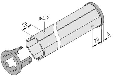 Plain Bearing D40/D30-50 ESD with anti-torsion feature - 0.0.676.25