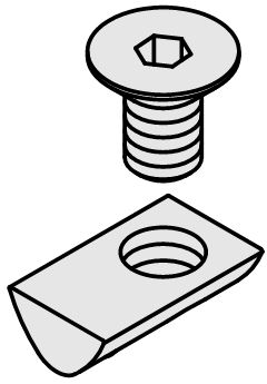 Fastening Set 8 2-5mm with Countersunk Screw M8 - 0.0.680.96