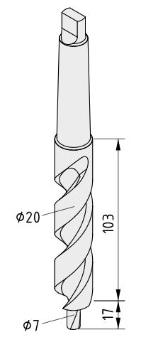 Step Drill, Universal Connection 8, MT2 - 0.0.026.90