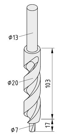 Step Drill, Universal Connection 8, D13 - 0.0.465.90