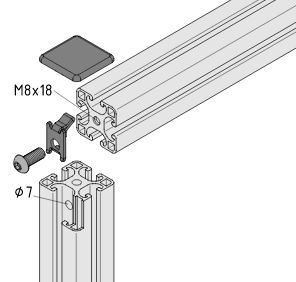 Standard-Fastening Set 8, one-sided - 0.0.672.99