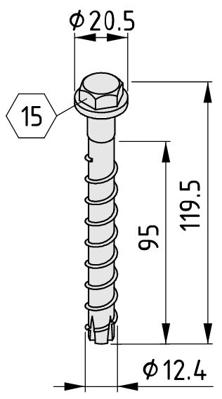 Screw Anchor ST 10x110, bright zinc-plated - 0.0.688.05