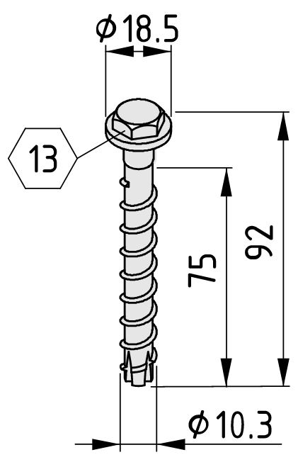 Screw Anchor ST 8x85, bright zinc-plated - 0.0.689.07