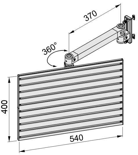 Toolpanel Pivot Arm 8 370 light - 0.0.690.21